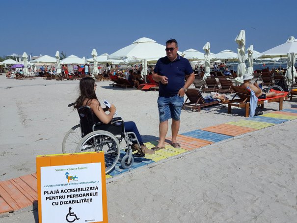 The first beach for people with disabilities in Europe to be set up in&nbsp;Constanta
